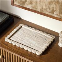 Habitat Scallop Marble Edge Tray