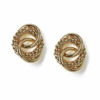 Freedom Gold Textured Knot Stud Earrings