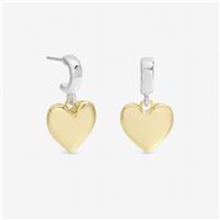 Lipsy Mood Two Tone Heart Huggies Earrings