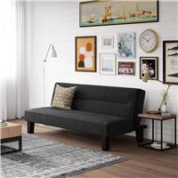 Dorel Kebo Velvet Clic Clac Sofa Bed - Black