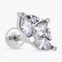 Revere Surgical Steel Tiara Flatback Stud Earrings