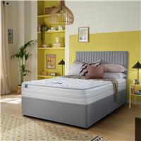 Silentnight Knightly 2000 Pkt Double Memory Divan Bed - Light Grey