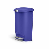 Simplehuman 50 Litre Plastic Semi Round Pedal Bin - Indigo