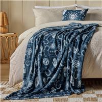 Argos Home Celestial Printed Throw - Navy - 150x125cm