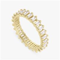 Revere Gold Plated Sterling Silver Baguette Ring - Small