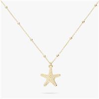 Revere 9ct Gold Plated Silver Starfish Pendant Necklace