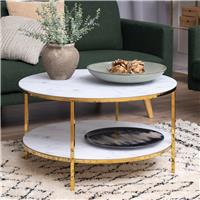 Furniture To Go Alisma Round Coffee Table - Gold