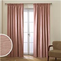 Habitat Basket Weave Blackout Pencil Pleat Curtain - Rose - 229x229cm