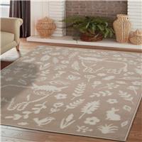 Homemaker Maestro Highland Cow Beige & White Rug -120x170cm