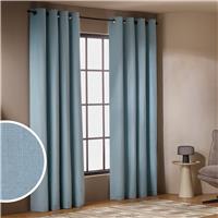 Habitat With Linen Blackout Eyelet Curtain - Country Blue -117x183cm