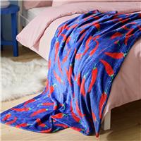 Argos Home Chilis Fleece Throw - Navy - 150x125cm
