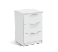 Argos Home Hallingford 3 Drawer Bedside Table - White Gloss