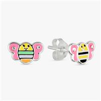 Revere Kids Sterling Silver Bee Enamel Earrings