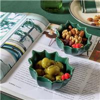 Argos Home Holly 2 Piece Stoneware Nibble Bowls - Green