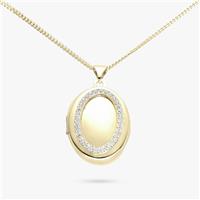 Revere Gold Plated Sterling Silver Oval Pendant Necklace