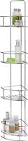 Argos Home 4 Tier Bathroom Corner Shelf Unit - Chrome