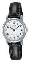 Lorus Ladies Black Leather Strap Watch