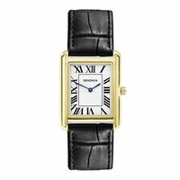 Sekonda Clement White Dial Black Leather Strap Watch