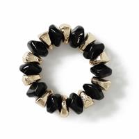 Freedom Black and Gold Bead Bracelet