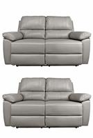 Argos Home Toby Pair of 2 Seater Recliner Sofa - Grey