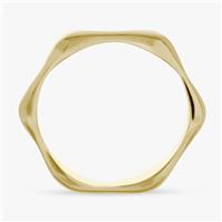Revere Gold Plated Sterling Silver Bamboo Ring - Large