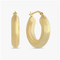 Revere 9ct Bonded Gold Sterling Silver 20mm Creole Earrings