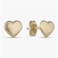 Revere 9ct Yellow Gold Heart Stud Earrings