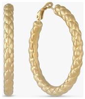 Revere 9ct Gold Plated Sterling Silver Hoop Earrings