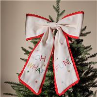 Argos Home Oh What Fun Bow Christmas Tree Topper