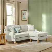 Argos Home Cynthia Fabric Corner Chaise Sofa - Natural
