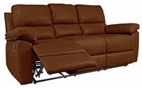 Argos Home Toby Faux Leather 3 Seater Recliner Sofa - Tan