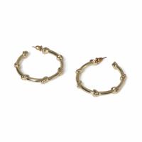 Freedom Gold Knot Medium Hoop Earrings