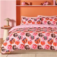 Argos Home Pumpkin Bows Pink Bedding Set - Single