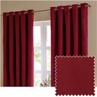 Furn Ultimate Velvet Blackout Eyelet Curtains - Burgundy - 117x137cm
