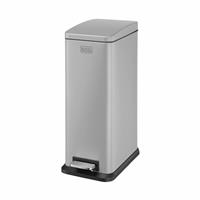 Black + Decker 20 Litre Soft Close Pedal Bin - Grey