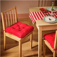 Argos Home Red Seat Cushions 2 Pack - 40x40cm