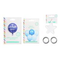 Mad Party Blue Foil Balloon Bundle Birthday Kit