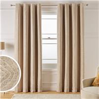 Argos Home Blackout Eyelet Curtains - Champagne - 117x137cm