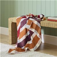 Argos Home Autumn Check Blanket Stitch Throw - 150x125cm