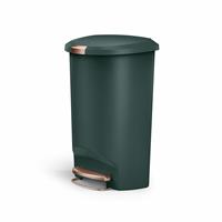 Simplehuman 50 Litre Plastic Semi Round Pedal Bin - Green