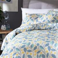 Habitat Scandi Floral Sky Blue & Yellow Bedding Set - Single