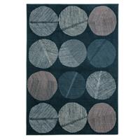 Habitat Skandi Geo Leaf Cut Pile Rug - 120x170cm - Navy