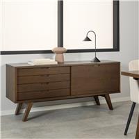 Furniture To Go A-Line 1 Door 4 Drawer Sideboard - Walnut