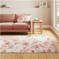 Catherine Lansfield Floral Pink Flatweave Rug - 152x230cm