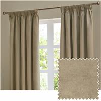 Furn Ultimate Velvet Blackout Pencil Pleat Curtains - Mocha - 168x183cm