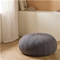 Kaikoo Boucle Drum Pouffe - Charcoal