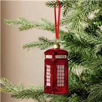 Argos Home Telephone Box Christmas Hanging Ornament