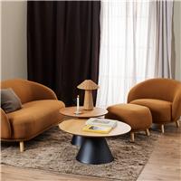 Furniture To Go Soli Round Coffee Table - Natural & Black