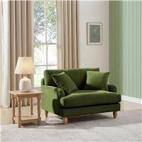 Argos Home Cynthia Fabric Cuddle Chair - Moss Green