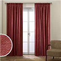 Habitat Basket Weave Blackout Pencil Pleat Curtain - Terracotta - 117x183cm